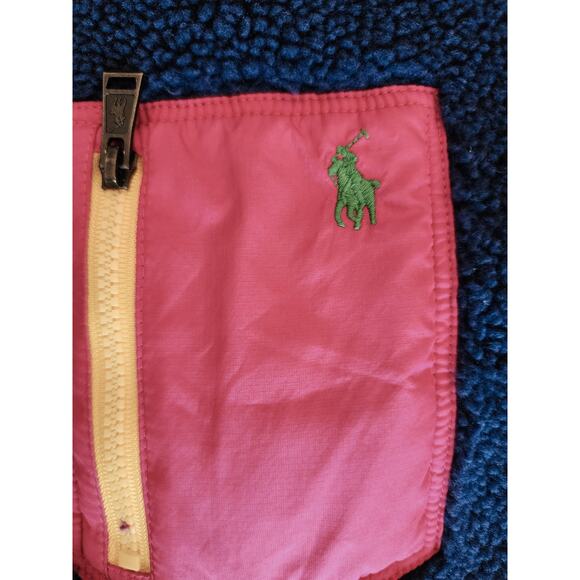 Polo Ralph Lauren High Pile Fluffy Feece Pullover Zip Girls Medium 8-10 - Picture 2 of 4